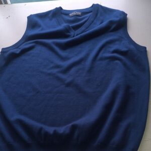 Men's Blue Sweater Vest Pj Paul Jones 2xl